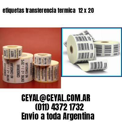 etiquetas transferencia termica  12 x 20