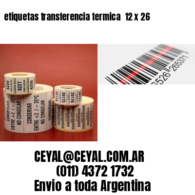 etiquetas transferencia termica  12 x 26