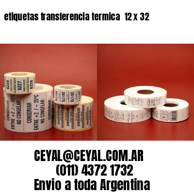 etiquetas transferencia termica  12 x 32
