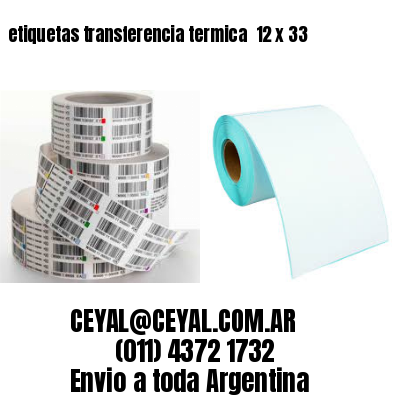 etiquetas transferencia termica  12 x 33