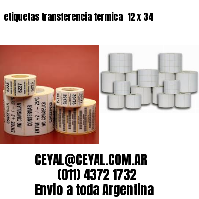etiquetas transferencia termica  12 x 34