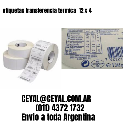 etiquetas transferencia termica  12 x 4