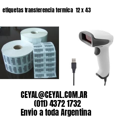 etiquetas transferencia termica  12 x 43