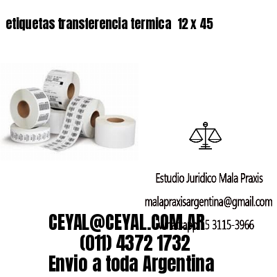 etiquetas transferencia termica  12 x 45