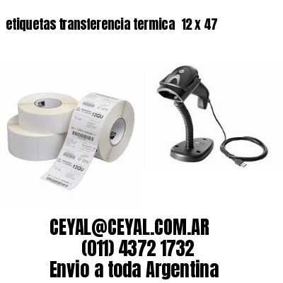 etiquetas transferencia termica  12 x 47