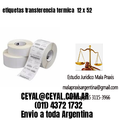 etiquetas transferencia termica  12 x 52