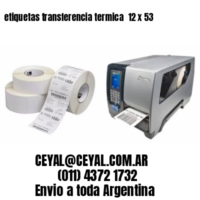 etiquetas transferencia termica  12 x 53