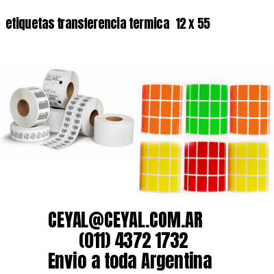 etiquetas transferencia termica  12 x 55
