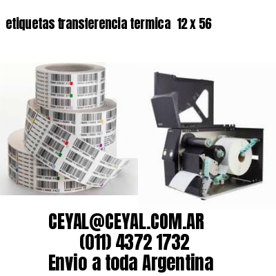 etiquetas transferencia termica  12 x 56