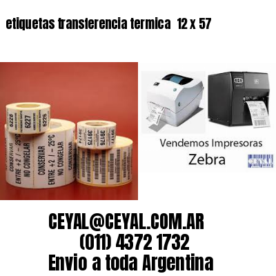 etiquetas transferencia termica  12 x 57