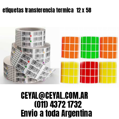 etiquetas transferencia termica  12 x 58