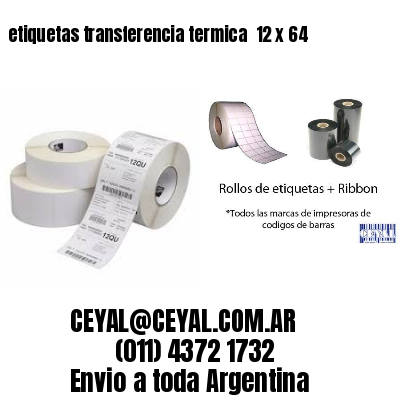 etiquetas transferencia termica  12 x 64