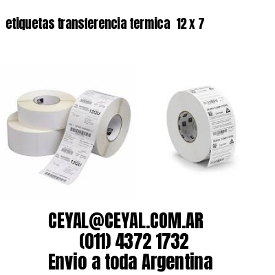 etiquetas transferencia termica  12 x 7