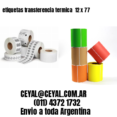 etiquetas transferencia termica  12 x 77