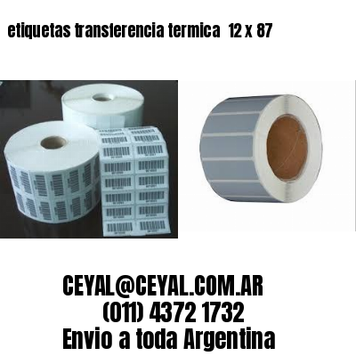 etiquetas transferencia termica  12 x 87