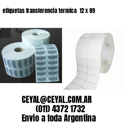etiquetas transferencia termica  12 x 89