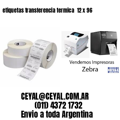 etiquetas transferencia termica  12 x 96