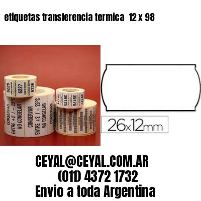 etiquetas transferencia termica  12 x 98