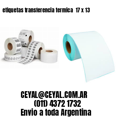 etiquetas transferencia termica  17 x 13