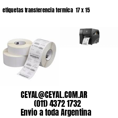 etiquetas transferencia termica  17 x 15