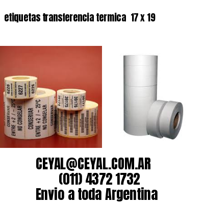 etiquetas transferencia termica  17 x 19