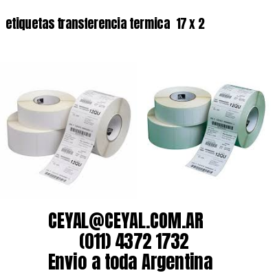 etiquetas transferencia termica  17 x 2