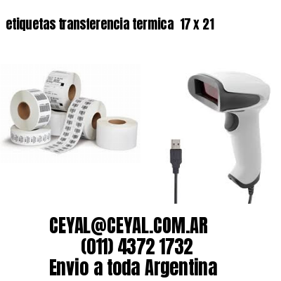 etiquetas transferencia termica  17 x 21