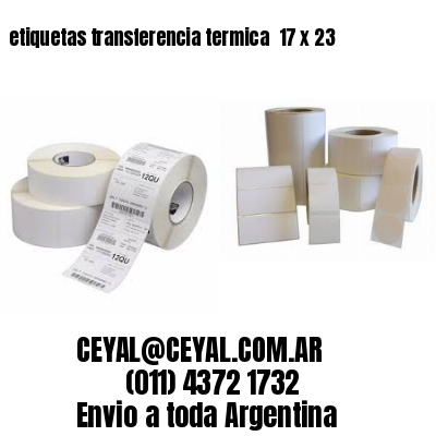 etiquetas transferencia termica  17 x 23