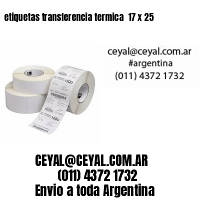 etiquetas transferencia termica  17 x 25