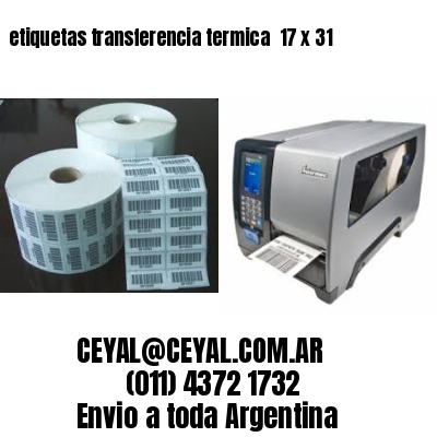 etiquetas transferencia termica  17 x 31