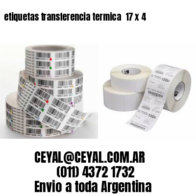 etiquetas transferencia termica  17 x 4