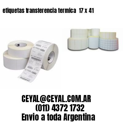 etiquetas transferencia termica  17 x 41