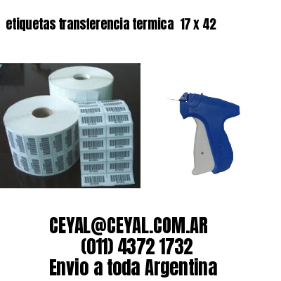 etiquetas transferencia termica  17 x 42