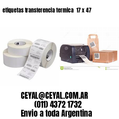 etiquetas transferencia termica  17 x 47