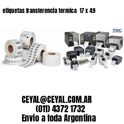 etiquetas transferencia termica  17 x 49