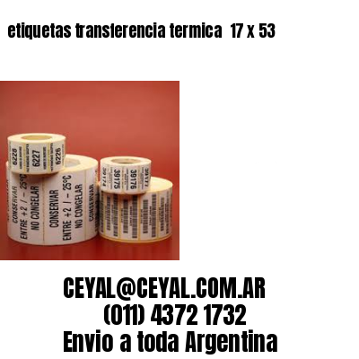 etiquetas transferencia termica  17 x 53
