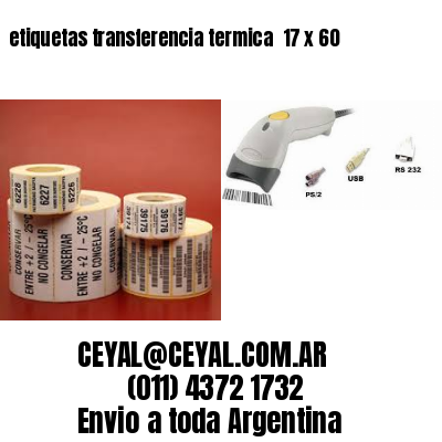 etiquetas transferencia termica  17 x 60