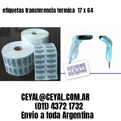 etiquetas transferencia termica  17 x 64