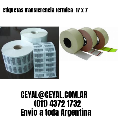 etiquetas transferencia termica  17 x 7