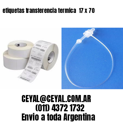 etiquetas transferencia termica  17 x 70