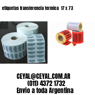 etiquetas transferencia termica  17 x 73