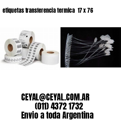 etiquetas transferencia termica  17 x 76