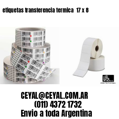 etiquetas transferencia termica  17 x 8