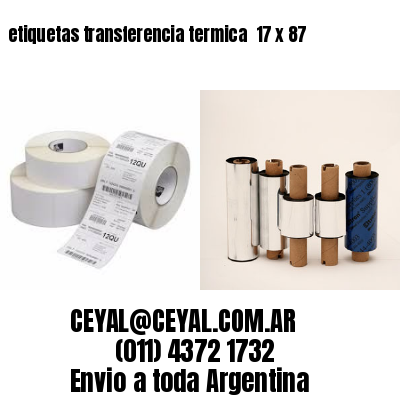 etiquetas transferencia termica  17 x 87