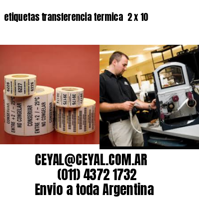 etiquetas transferencia termica  2 x 10