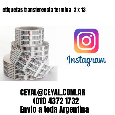 etiquetas transferencia termica  2 x 13