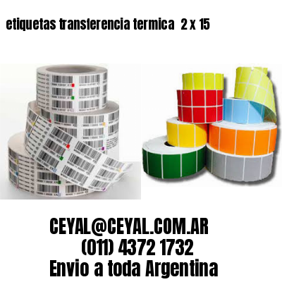 etiquetas transferencia termica  2 x 15