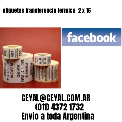 etiquetas transferencia termica  2 x 16
