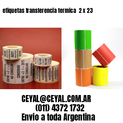 etiquetas transferencia termica  2 x 23