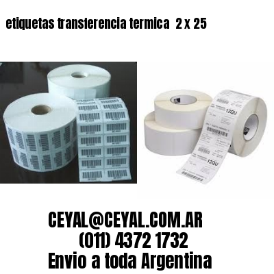 etiquetas transferencia termica  2 x 25
